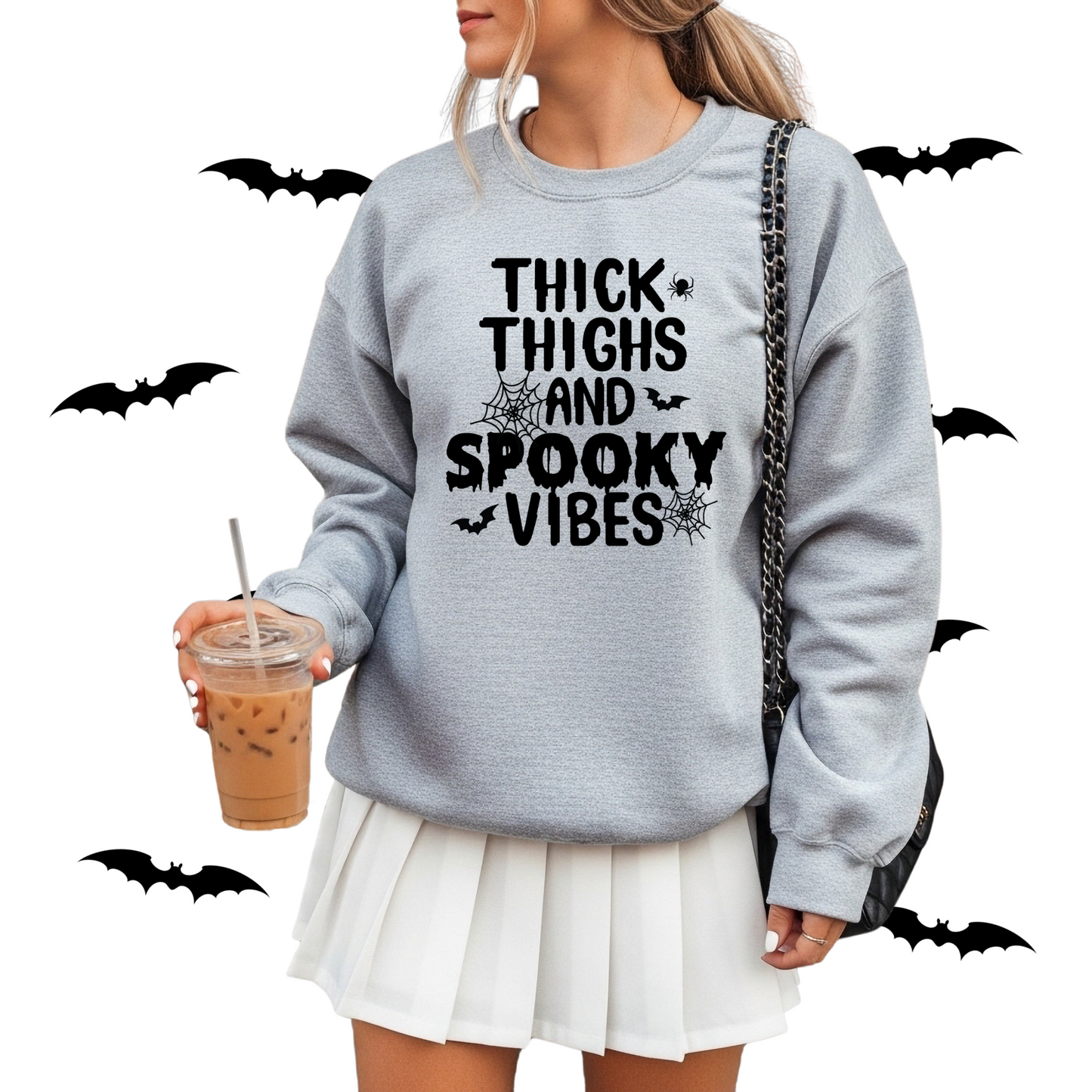 Thick Thighs and Spooky Vibes Crewneck