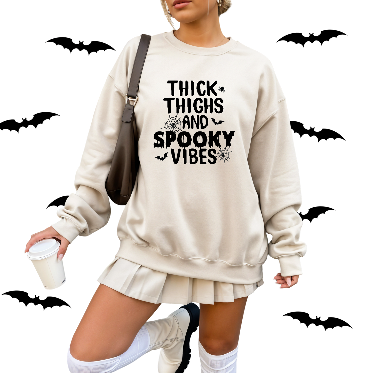 Thick Thighs and Spooky Vibes Crewneck