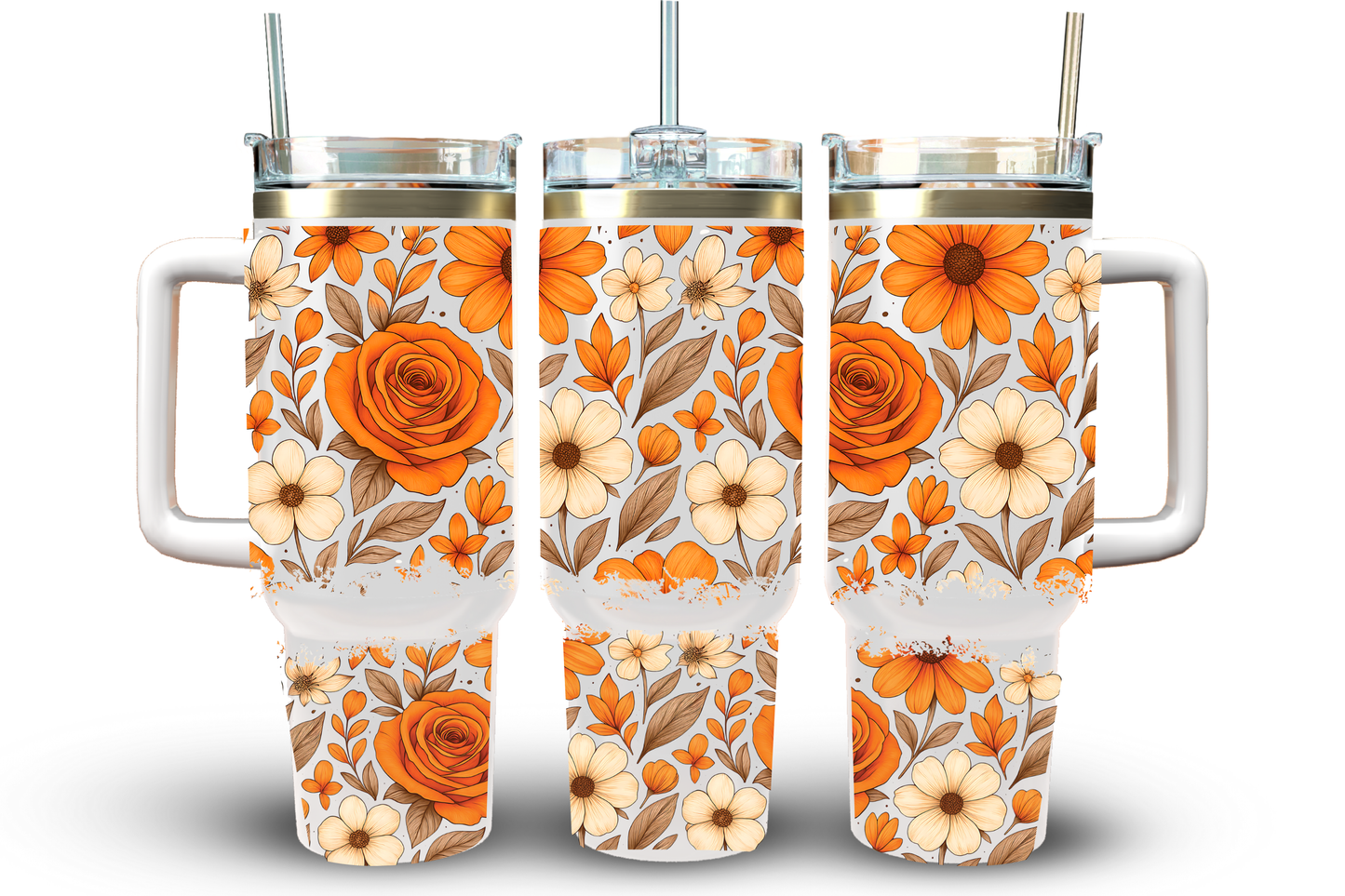 Fall Floral 40-ounce tumbler