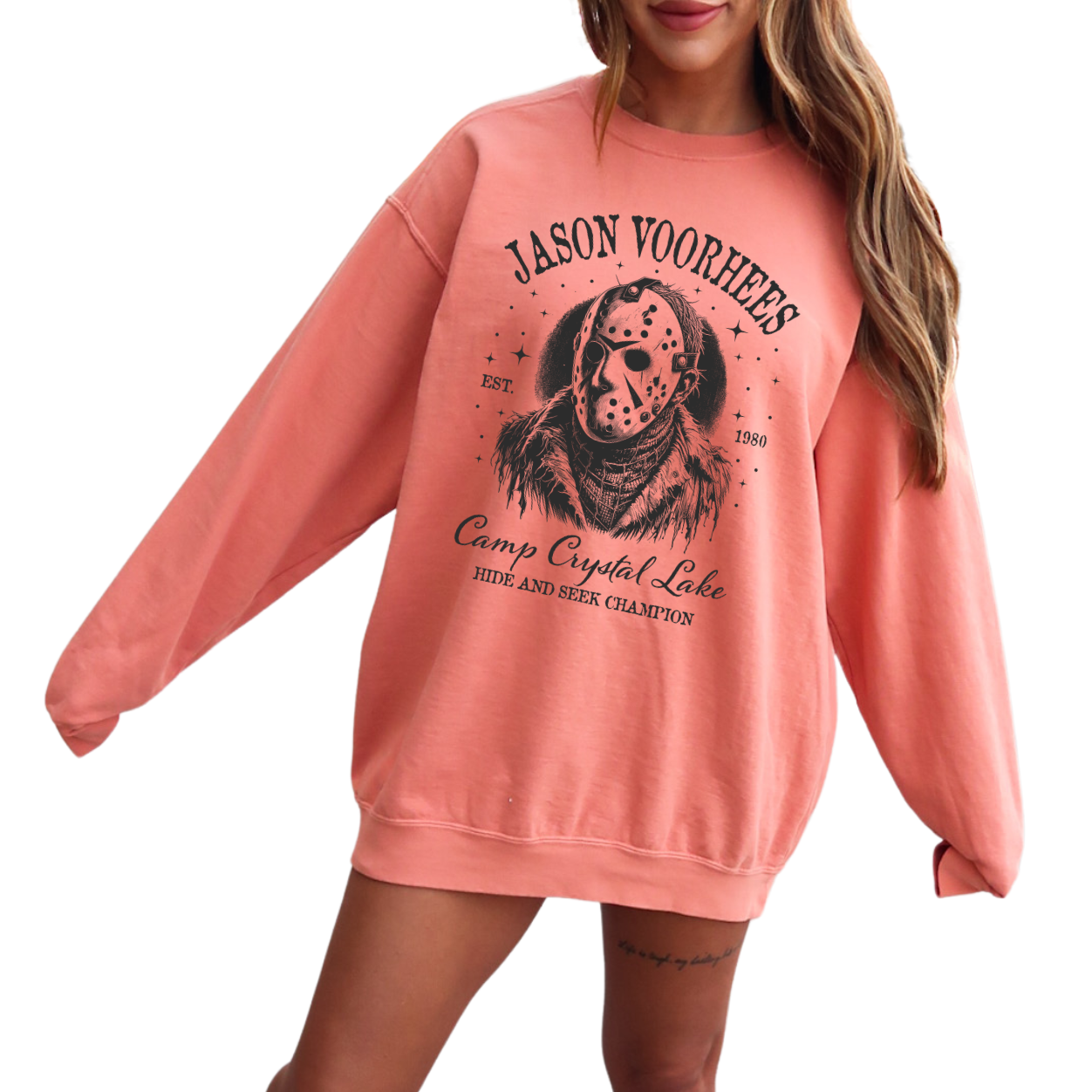 Camp Crystal Lake EST 1980 Jason Crewneck