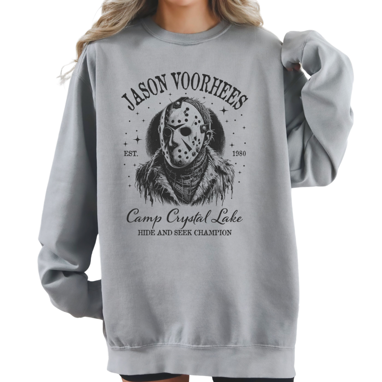 Camp Crystal Lake EST 1980 Jason Crewneck