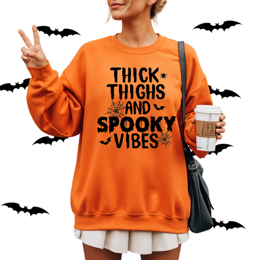 Thick Thighs and Spooky Vibes Crewneck