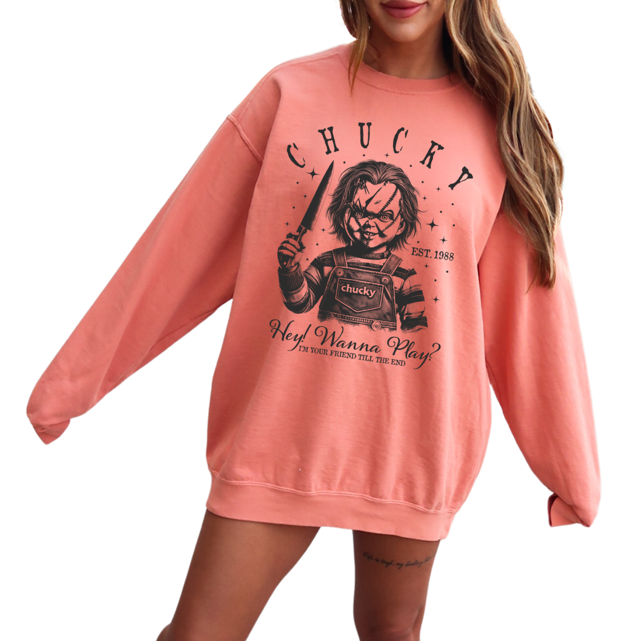 Hey! Wanna Play? Chucky EST 1988 Crewneck